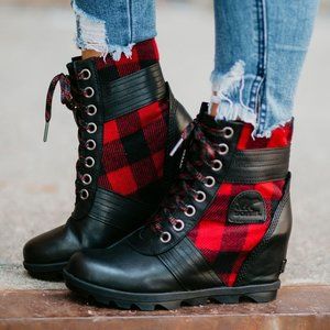 Lexie Sorel Plaid Wedge Boot